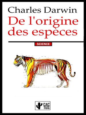 cover image of De l'origine des espèces
